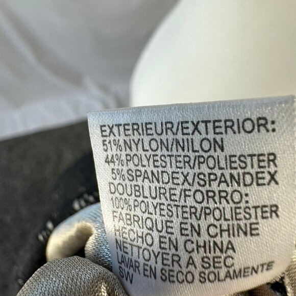 Tahari Black/Taupe Bonded Stretch Floral Lace Tiered Dress - Picture 8 of 9